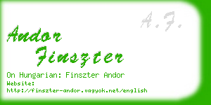 andor finszter business card